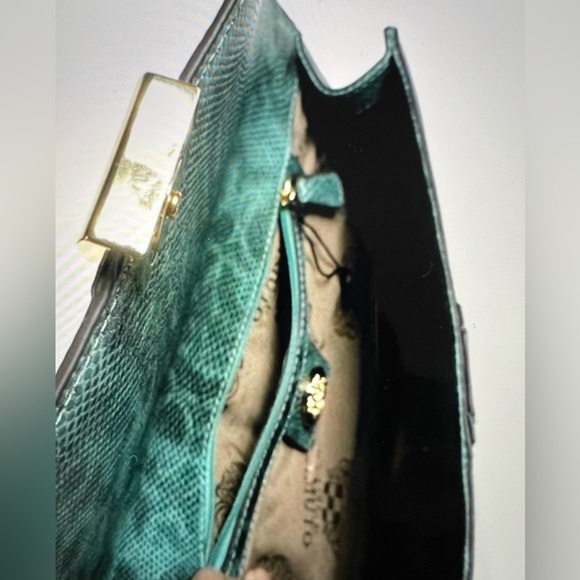 Vince Camuto Lucy Leather Snake Embossed Clutch. - Picture 6 of 6